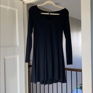 Fit & Flare Black Dress Express